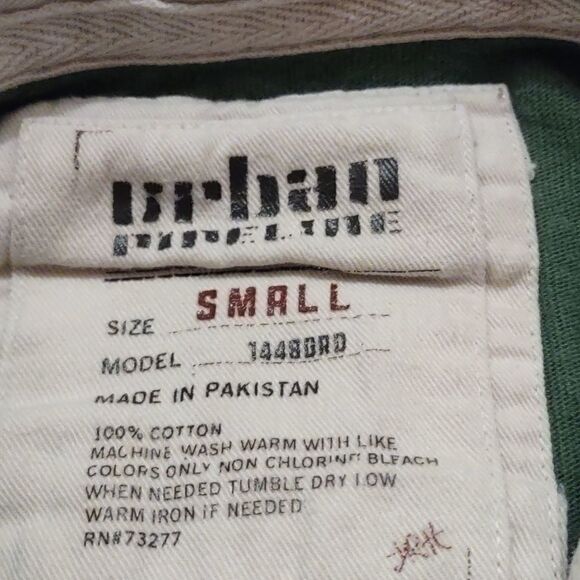 Urban Pipeline Boy's S green gray stripe‎ long sleeve collared pullover shirt - Picture 4 of 4